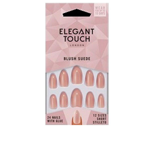 Elegant Touch Core Colour Kunstnägel Mit Kleber Stiletto Blush Suede Perfekte Maniküre