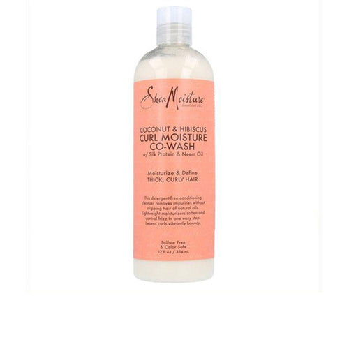 Shea Moisture Coconut & Hibiscus Acondicionador Limpiador Para Cabello Rizado Sin Sulfatos