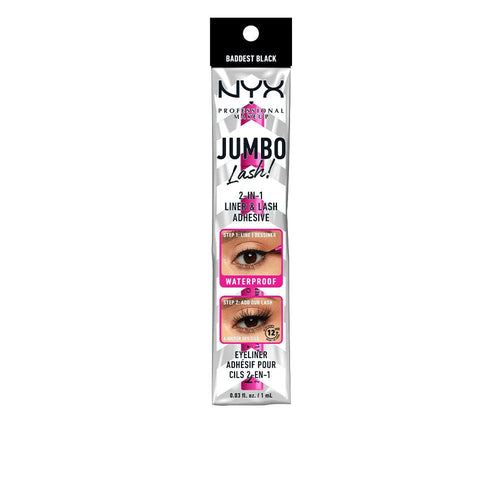 Nyx Professional Make Up Jumbo Delineador Y Adhesivo Para Pestañas Postizas Aplicación Exprés
