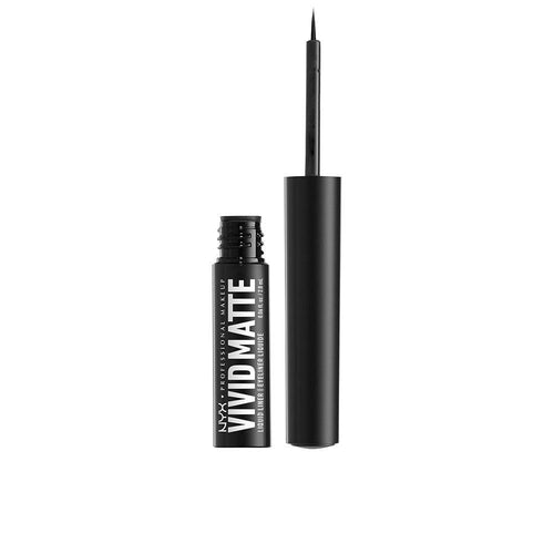 Nyx Professional Make Up Vivid Matte Flüssiger Eyeliner Schwarz Präzision Und Langanhaltende Schönheit