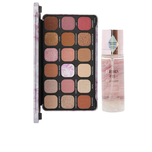 Revolution Make Up Crystal Aura Set Makeup Spray E Palette Aroma Di Rosa Rinfrescante