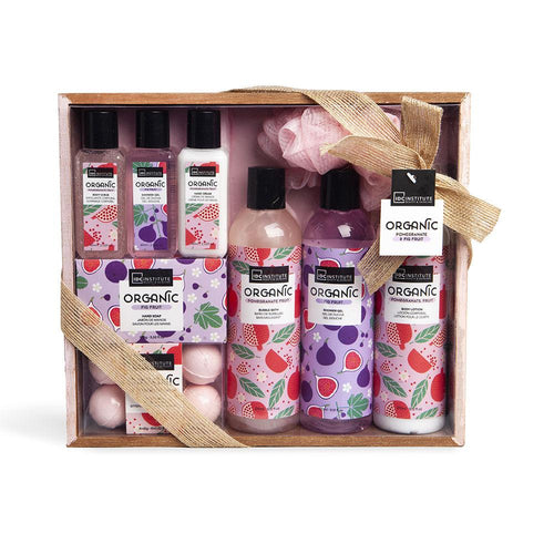 Idc Institute Organic Pomegranate & Fig Fruit Set Regalo Cosmetico Rituali Di Bellezza Naturali