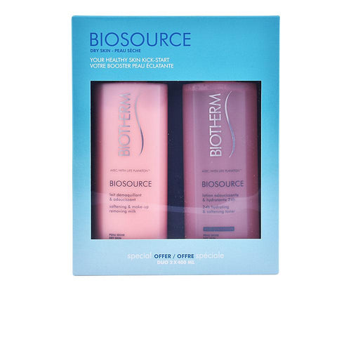 Biotherm Biosource Duo Ps Make-Up Entferner Und Toner Set Für Trockene Haut Frisch Und Genährt