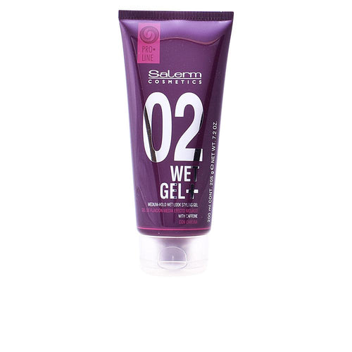 Salerm Wet Gel+ Haar Styling Gel Medium Hold Glänzender Nasser Look Ohne Rückstände