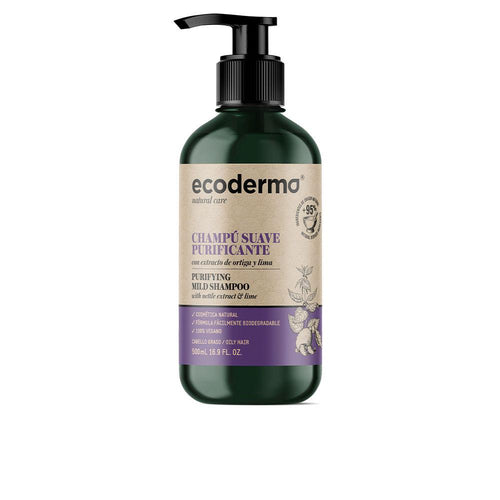 Ecoderma Eco Champú Shampoo Per Capelli Grassi Pulizia Naturale