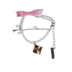 Inca Pulsera De Perlitas Con Adornos Colgantes Lote Braccialetto Accenti Dorati Chic