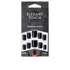 Elegant Touch Core Colour Uñas Con Pegamento Squoval Midnight Black