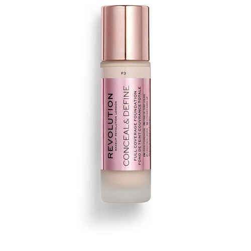 Revolution Make Up Conceal & Define Flüssigfoundation Volle Deckkraft Perfektion