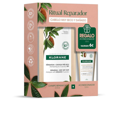 Klorane Cupuaçu Set Shampoo E Balsamo Per Capelli Secchi Ripara Capelli Danneggiati