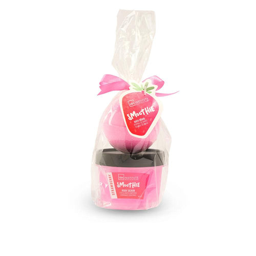 Idc Institute Smoothie Set Cosmetico Da Bagno Strawberry Esfoliazione Delicata Fragola