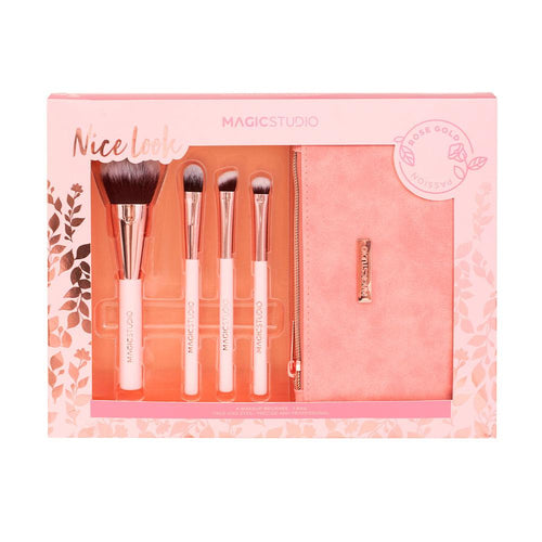 Magic Studio Rose Gold Set Di Pennelli Da Trucco