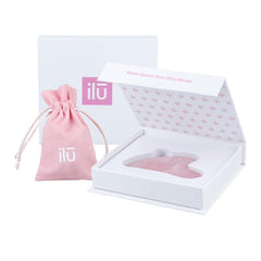 Ilū Gua Sha Stone Ilū Gesichtsmassager Rosenquarz Strahlende Haut Natürlich