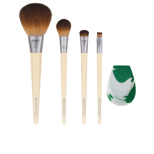 Ecotools The Core Five Lote Set Pennelli Trucco E Spugnetta Bellezza Eco Sostenibile
