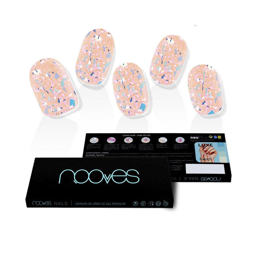 Nooves Láminas De Uñas De Gel Gelnägel Peach Galettes Premium Glänzende Profi Ergebnisse