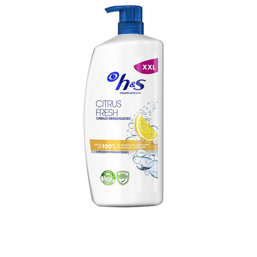 Head & Shoulders H&S Citrus Fresh Shampoo Per Capelli Oleosi Capelli Leggeri E Cuoio Pulito