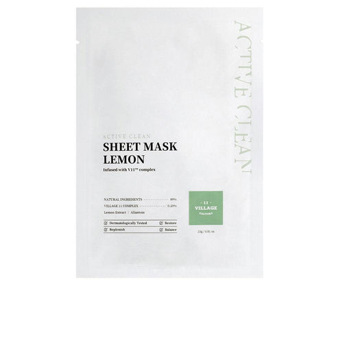 Village 11 Active Clean Zitrone Gesichtsmaske Strahlende Und Hydratisierte Haut