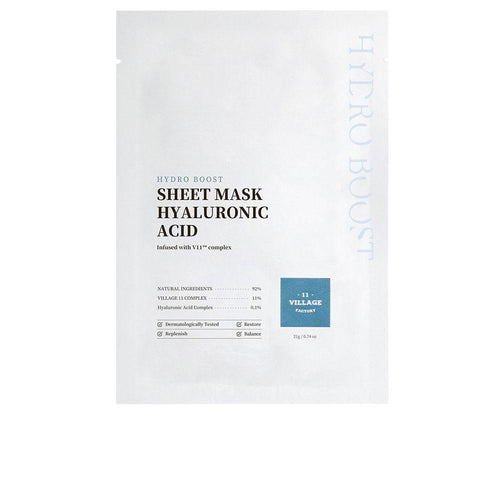 Village 11 Hydro Boost Maschera Facciale Con Acido Ialuronico Idratazione Intensiva