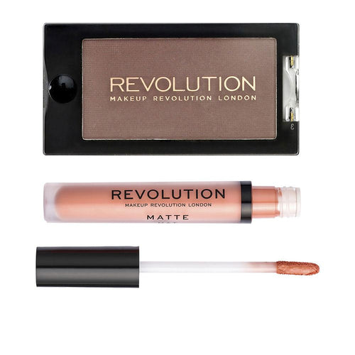 Revolution Make Up Polvere Abbronzante E Rossetto Set Cosmetico Look Perfetti Istantanei