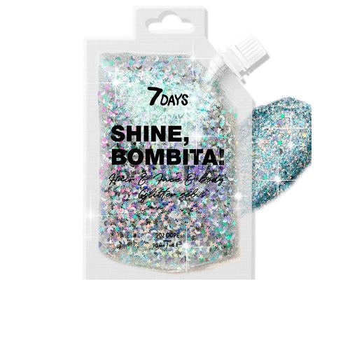 7Days Shine Bombita Gel Glitter Per Capelli E Corpo Brilla Sui Social Media