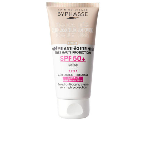 Byphasse Crema Facial Viso Anti Aging Con Tinta Spf50 Plus Protezione Viso Uv Superiore