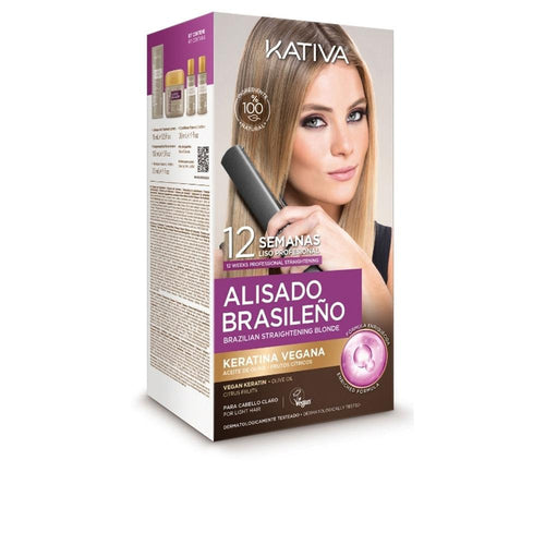 Kativa Profesional Kit Raddrizzante Per Capelli Biondi Effetto Lisciante Duraturo