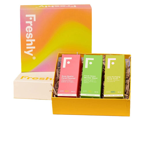Freshly Cosmetics Facial Freshly Cosmetics Gesichtsreinigungs Kit Sanfte Und Strahlende Haut
