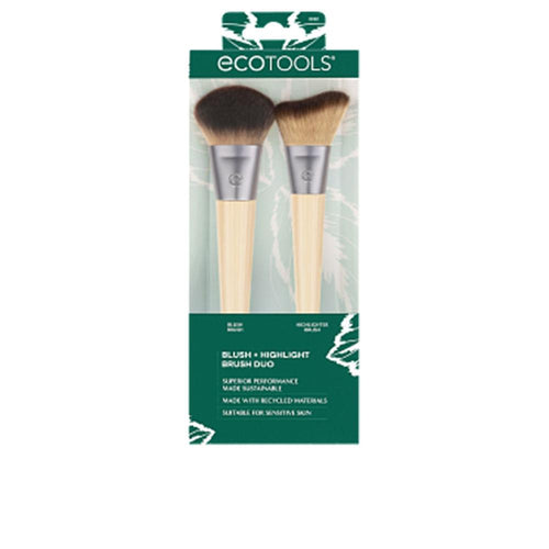 Ecotools Blush + Highlight Duo Di Pennelli Per Trucco Eleganza Vegan Garantita