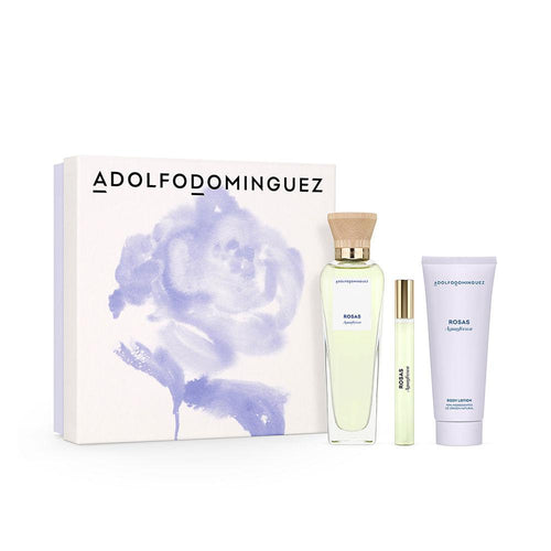 Adolfo Dominguez Agua Fresca Profumo Eau De Toilette Set 3 Pezzi Eleganza Delle Rose Bulgariche