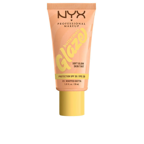 Nyx Professional Make Up Buttermelt Glaze Crema Solare Colorata SPF 30 Pelle Radiosa Protetta