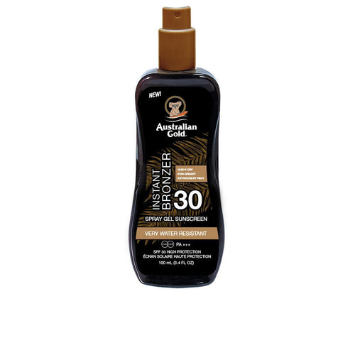 Australian Gold Protector Solar Spray Gel SPF30 Con Bronceador Instantáneo Protección UV E Hidratación