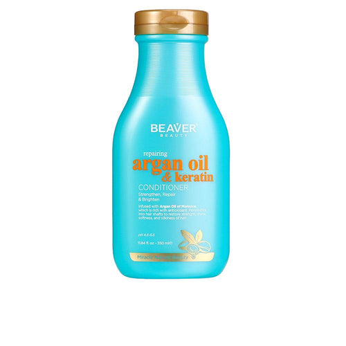 Beaver Argan Oil & Keratin Balsamo Nutriente Capelli Setosi Ripara Capelli Secchi