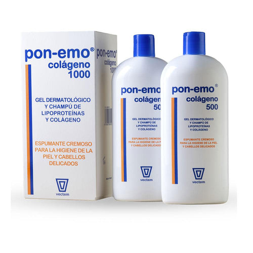 Pon-Emo Pon-Emo Colágeno Set Shampoo E Gel Doccia Dermatologico Cura Delicata Per Ogni Giorno