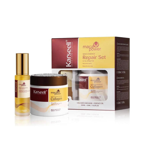 Karseell Maca Essence Kit Maschera Capelli Collagene Riparazione Profonda Risultati Visibili Subito