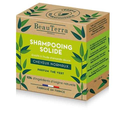 Beauterra Solide Grüner Tee Shampoo Bar 93 Prozent Natürlich