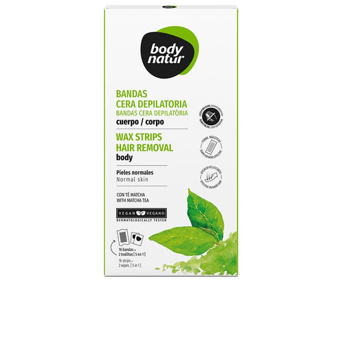 Body Natur Depilación Body Natur Strisce Depilatorie Di Cera Al Tè Matcha Depilazione Efficace E Duratura