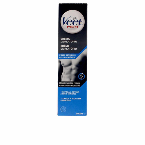Veet Men Crema Gel Depilatoria Per Pelle Sensibile Pelle Liscia In Un Attimo